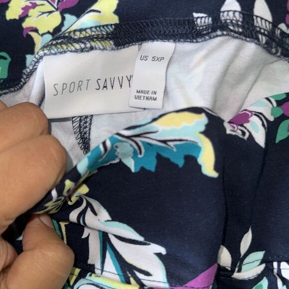 Sport savvy 5xp Floral Print Capri NWOT/NIP - Picture 4 of 8